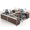 Modern office furniture workstation cluster for 4 person office computer workstation desk